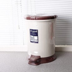 ▣파스텔 원페달 휴지통 30L 브라운 (특대)▣ 0803 PLAB!$!#%, 색상:옵션없음, 1개