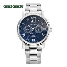 가이거[GEIGER] [본사 정품] 가이거 남성용 문페이즈 메탈시계 GE 8025 BS (43mm)