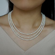 진주목걸이3줄