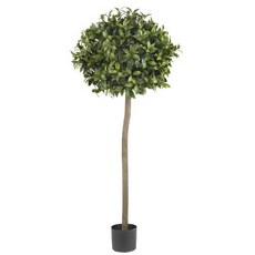 Nearly Natural 5310 Sweet Bay Ball Topiary Silk Tree 5-Feet Green 거의 자연적인 5310 Sweet Bay Ball Topi, 1
