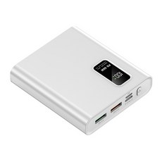 66W 고속충전 휴대용 미니 보조배터리 대용량 20000mAh, 화이트