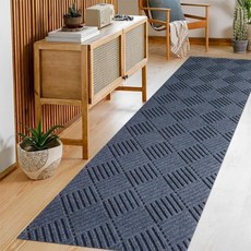 SUWUYUE 발코니 매트 러너 러그 논 1FT x 5FT 세탁 가능 구역 실내외 고무 뒷카펫 복도 주방 현관 세탁실 로비 거실 그레이 Q1703500, Grey