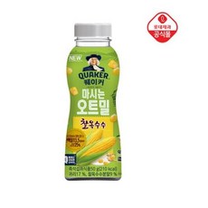 퀘이커 마시는 오트밀 찰옥수수, 50g, 18개