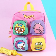 소중한 우리아이 외출필수품 뽀로로 포인트 네모포켓배낭 미아방지백팩 미아방지가방 유아배낭 유아백팩 뽀로로가방