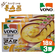 컵 수프 코스트코 옥수수 콘스프 보노 아지노모도 378g 3박스 농심 간편식 스푸 낚시 캠핑, 3개