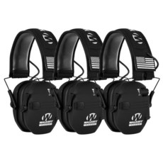 3pc 소음 방지 헤드셋 충격 사운드 증폭 청력 전술 전자 촬영 귀마개 야외 스포츠, [11] 3pcs Black