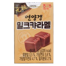 해태 연양갱 밀크캬라멜 50g 식품 > 스낵/간식 초콜릿/사탕/젤리/껌 캔디류 일반하드캔디, 1