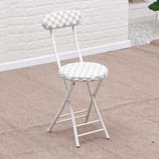 (관부가세포함) 1인용안락의자 Folding chairs portable stool adult leather armchair home computer chair dining chair simpl-624889742143, 두꺼운 스폰지 흰색 격자 의자one size