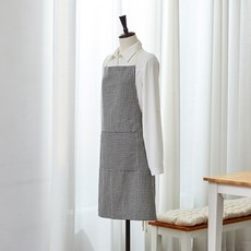 모던하우스 L ORGANIC COTTON 블랙체크 앞치마 NF3920001, 1개, 사진참조
