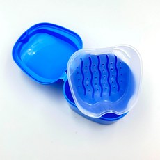 교정장치케이스 교정기보관통 틀니통 물빠짐 치과 파랑색