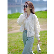 여름 블루 시스루 스트레치 새틴 얇은 앞