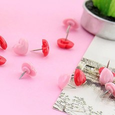 하트 압정 50개입 장식 꽂이 게시판