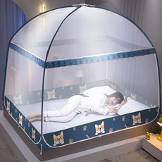 하단 지퍼 유르트 모기장 더블 침대 세 문 캐노피 여름 텐트 집 침실 장식