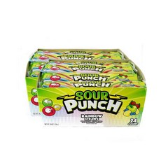 Sour Punch Rainbow Straws 2oz 24ct 56gX2팩, 1개