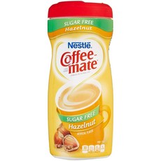 Coffee-mate Sugar-Free Powdered Coffee Creamer - Hazelnut Coffee-mate 무설탕 분말 커피 크리머 - 헤이즐넛 - 10.2 oz, 1개입, 1개
