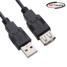 NETmate NMC-UF220BK USB2.0 연장케이블 2m (블랙)