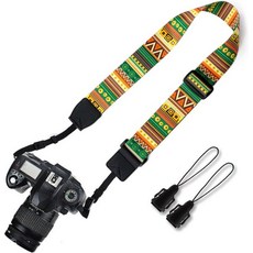 DSLRSLRDC인스턴트 카메라와 호환되는 조절식 카메라 벨트 스트랩, Indian Style, 1개