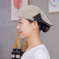 주방조리복 쉐프 단체 유니폼 호텔 요리 그물 천 조절 유니섹스 요리사 모자 커피 숍 베이커, 12.khaki mesh elastic, 1개