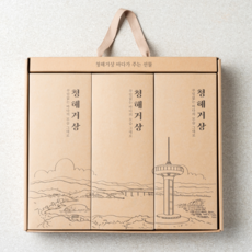 [사전예약] 청해거상 선물세트 바다가 주는 선물 3호 완도타워 3종 혼합, 1세트, 구성 2-자른미역+다시팩+멸치