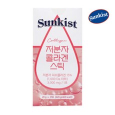 [썬키스트] 저분자 콜라겐 젤리스틱 20g x 21개입 1포에 콜라겐 3000mg 함유!, 1박스