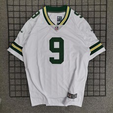 미식축구 티셔츠 NFL 럭비 저지 져지 유니폼 럭비 스타일, L48 유럽 및 미국 대형 버전, 4 흰색 녹색