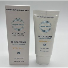 OxygenCeuticals 옥시젠슈티컬스 티피 썬 크림 50ml 자외선 차단제 수분선크림 혼합자차 선크림 당일발송 마스크팩증정, 1개