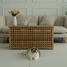 윈썸 고양이 스크래쳐 매트 거실 층간 소음 우다다 폴딩 매트 140 x 250, 1개, 스코티쉬 아이보리