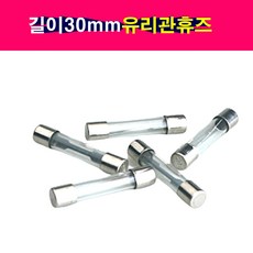 30mm 원통형 유리관휴즈 5A ~ 30A 5개구성 상품 유리휴즈, 5개