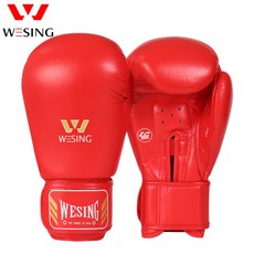 WESING 위싱 아이바 복싱 글러브 격투기 MMA 킥복싱 무에타이 프로 복서 경기용 10 12 OZ 온스, 레드(2020년형)