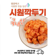 [무료배송][시원깍두기] 충주사과깍두기 국내산깍두기, 1개, 10kg