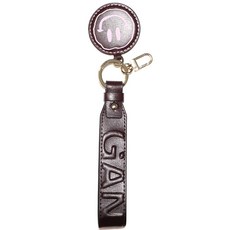 [국내배송 정품보장] GANNI 가니 23 BANNER HANDLE KEYCHAIN A4439 436 배너 핸들 키체인_418318, Burgundy