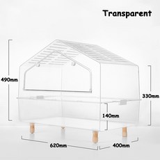 대형 기니돼지 친칠라 햄스터 서식지 완전 투명 DIY 작은 동물 케이지 집 만들기, 1개, Transparent