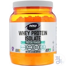 나우푸드 Now Foods Sports Whey Protein Isolate 스포츠 유청 단백질 무맛 544g, 단일상품, 1개