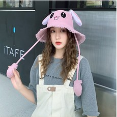 움직이는토끼모자여름용가을용