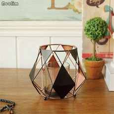 촛대 유럽 철 장식 블랙 바람 빛 클래식 캔들 홀더 홈 웨딩, [03] Black S, 1개