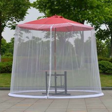 파라솔 야외우산 칼날그물 야외 모기장 실외 방충 양산 모기방지 망사, T02-화이트 300x230cm(미포함 우산)