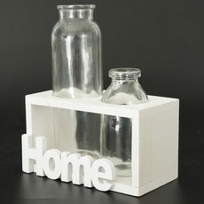 JC 크리스탈 유리 테스트 튜브 플라워 나무 스탠드 Terrarium Glass Planter 2- 화이트
