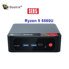 미니 PC 초소형 가정용 Beelink SER5 MAX AMD Ryzen 7 5800H 5700U 5500U 윈도우 11 DDR4 16GB 500GB WIFI6 데스크탑 게임용 컴