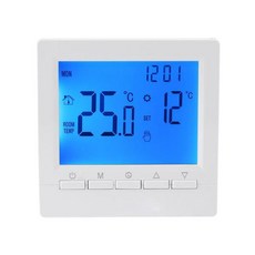 LCD 가스 보일러 온도 조절기 주간 프로그래밍 가능 실내 난방 컨트롤러 85x85mm 3A, 02 파란, 02 A