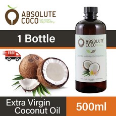 Absolute Coco 앱솔루트 코코 엑스트라 버진 코코넛 오일 500ml, 1개