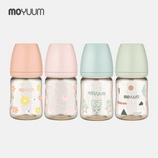 PPSU 올인원 젖병 170ml 4팩 - 파스텔 에디션(데이지+래빗+민트+클라우드), 없음