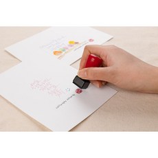 캘리그라피낙관스탬프-손글씨를 스탬프로제작, 4푼 양각+ 리필잉크(빨강)