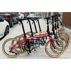 20인치미니벨로 미니밸로 Dahon Dahon p8 접이식 자전거 클래식 가변 속도 초경량 남녀 자전거 kbc083 하이 버전, Shiwen 2개의 노란색 림 타이어와 2개의 새, 20인치