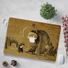 RAINPOLE 맥북 보호 쉘 13 인치 에어 애플 노트북 커버 초슬림 프로스트 15.4 macpro 투명, 선택 = Longhair 및 Hedgehog 키보드 멤브레인 [사진 노트 모델]