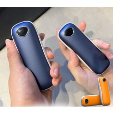 커플손난로 머레이 트윈 양손 손난로 보조배터리 전자핫팩 핫팩 캠핑 핸드워머 선물용 고급형 2개 1세트, 오렌지, Pair1