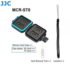 JJC 카메라 메모리 카드 보관 방수 케이스 SD 마이크로 SD TF 마이크로 SIM 나노 SIM SD 메모리 카드 정리함 박스 홀더, MCR-ST8