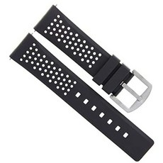 Ewatchparts 22MM Rubber Diver Watch Strap Band for 45MM Omega SEAMASTER Planet Ocean Black PROD2200