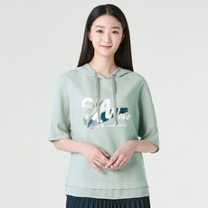 [지센] 프린트 후드 블라우스 LCWSM524_MT