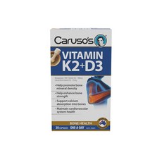 Caruso's 카루소스 비타민 K2+D3 30캡슐 x2팩, 2개, 30정
