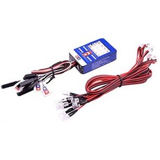 FPVKing 12 RC 자동차 LED 조명 키트 110 스케일 모델 용 스티어링 브레이크 시뮬레이션 플래시 라이트 Yo, 단색_One Size, 단색_One Size, 단색